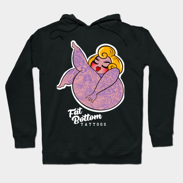 Fat Tat 1side Hoodie by Fat Bottom Tattoos